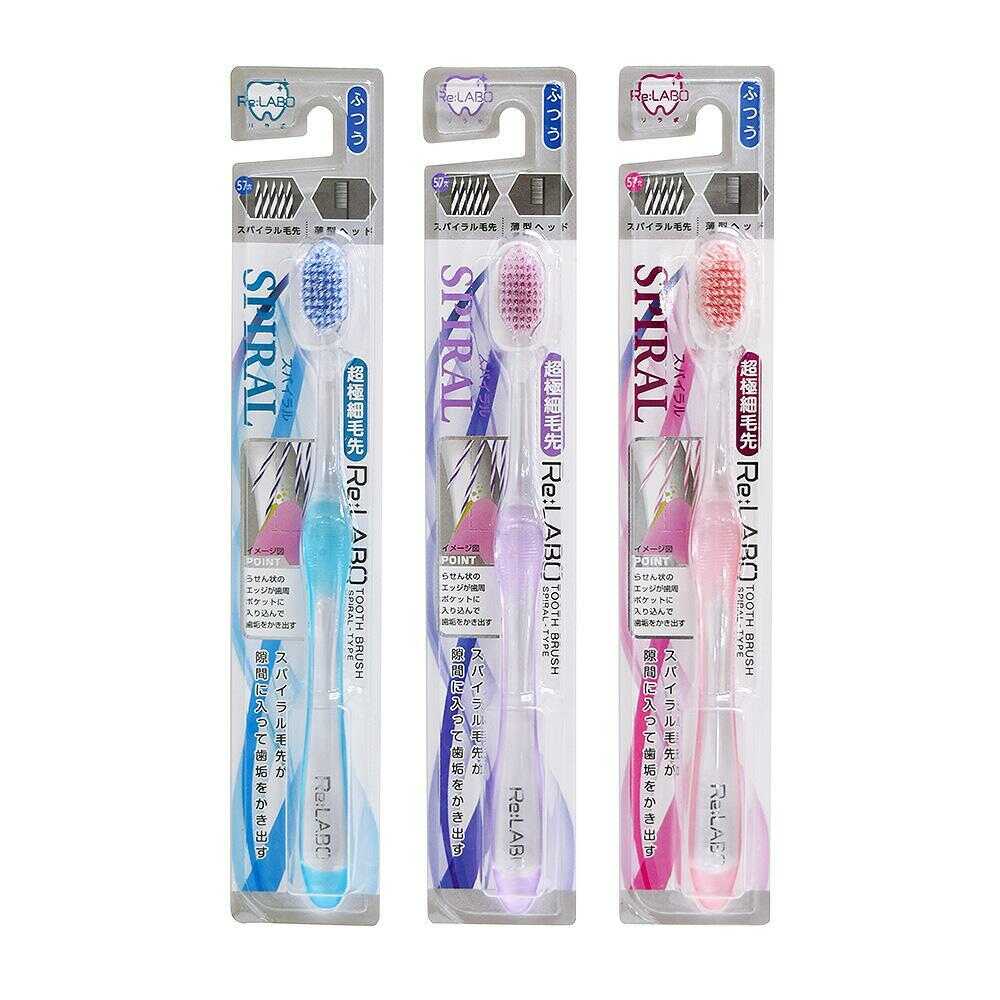 Sees One SD Relabo Compact Spiral Toothbrush Medium 1 Piece (Color Selection Not Available)