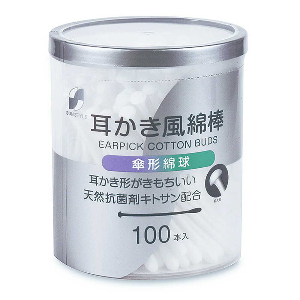 Sunstyle Ear Pick Style Cotton Swabs 100 Pieces