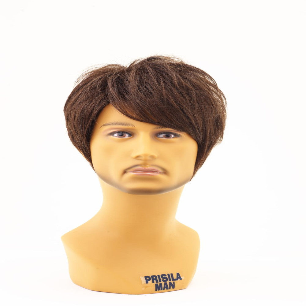 Priscilla MAN All Wig Natural Short Midi Heat-Resistant