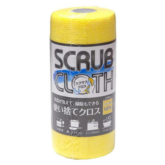 Strix Design Disposable Scrub Cloth Roll Type 60 Sheets Yellow