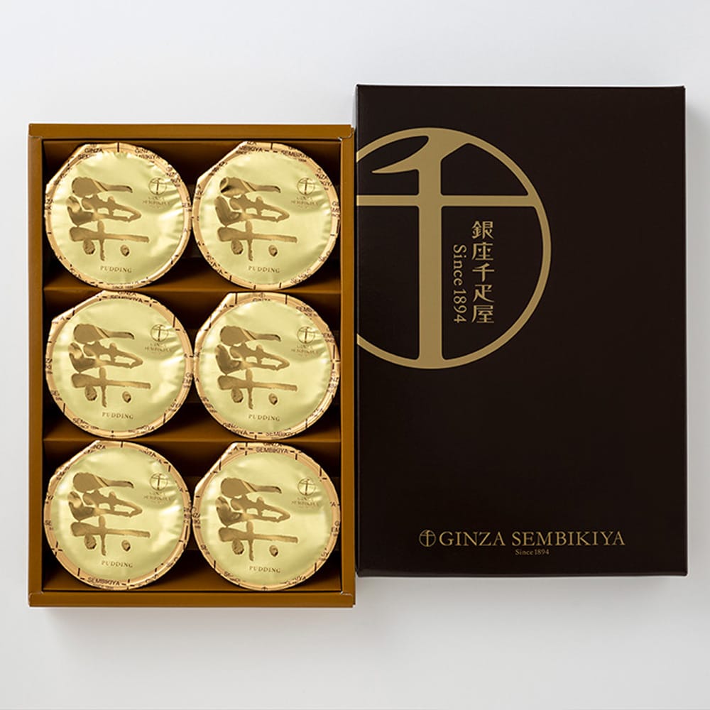 Ginza Senbikiya New Ginza Chestnut Pudding 6 Pieces × 1 Box
