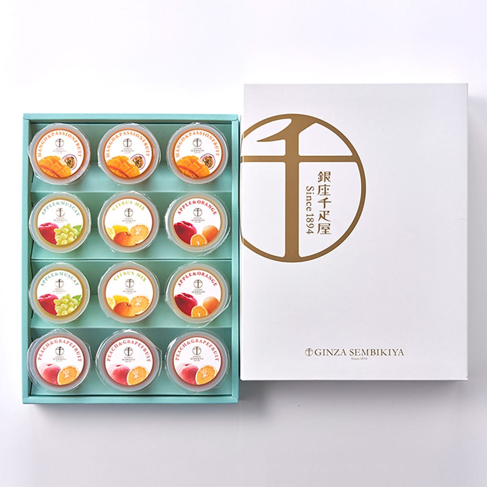 Ginza Senbikiya New Ginza Fruit Jelly 12 Pieces × 1 Box