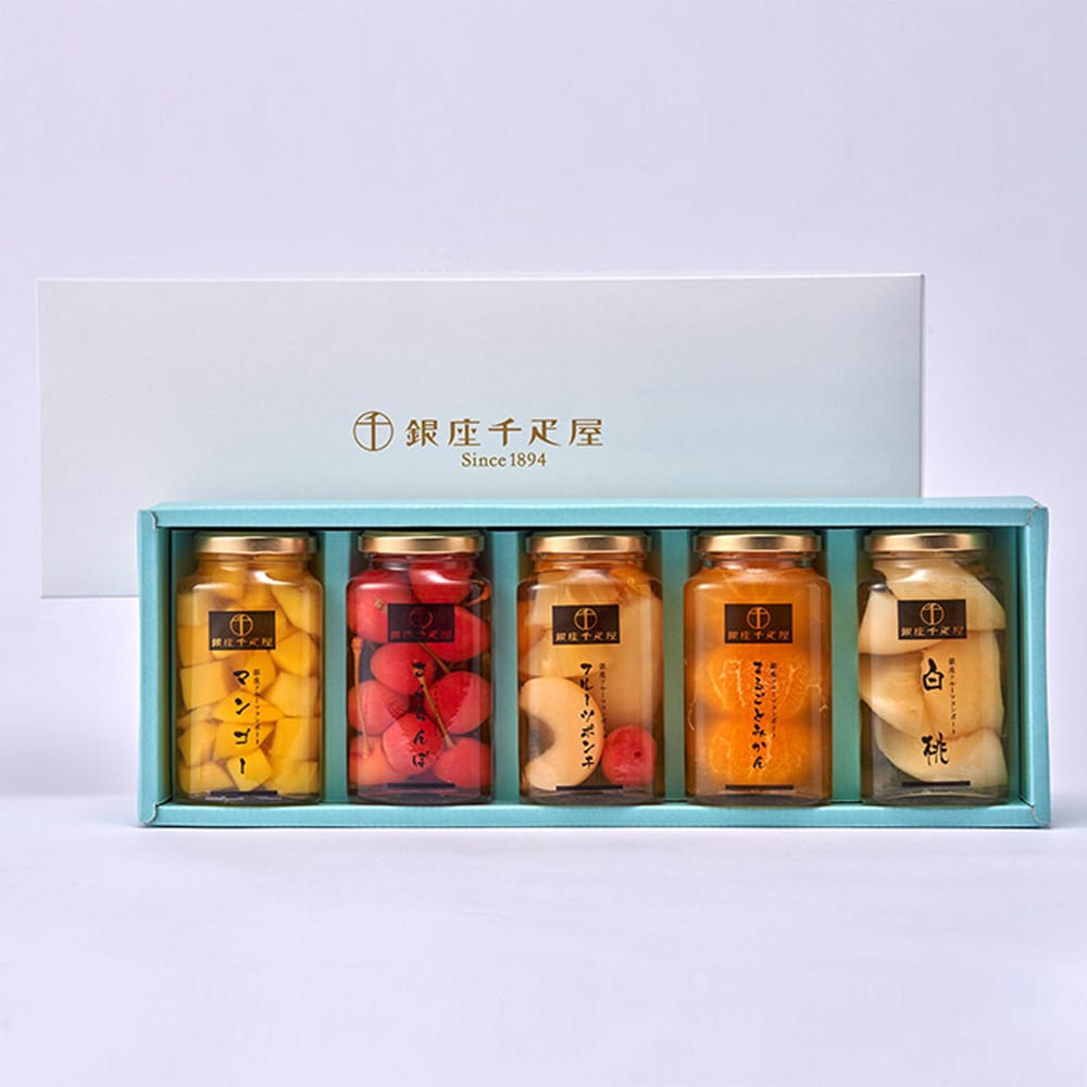 Ginza Senbikiya Fruit Compote 5 Bottles x1 Box