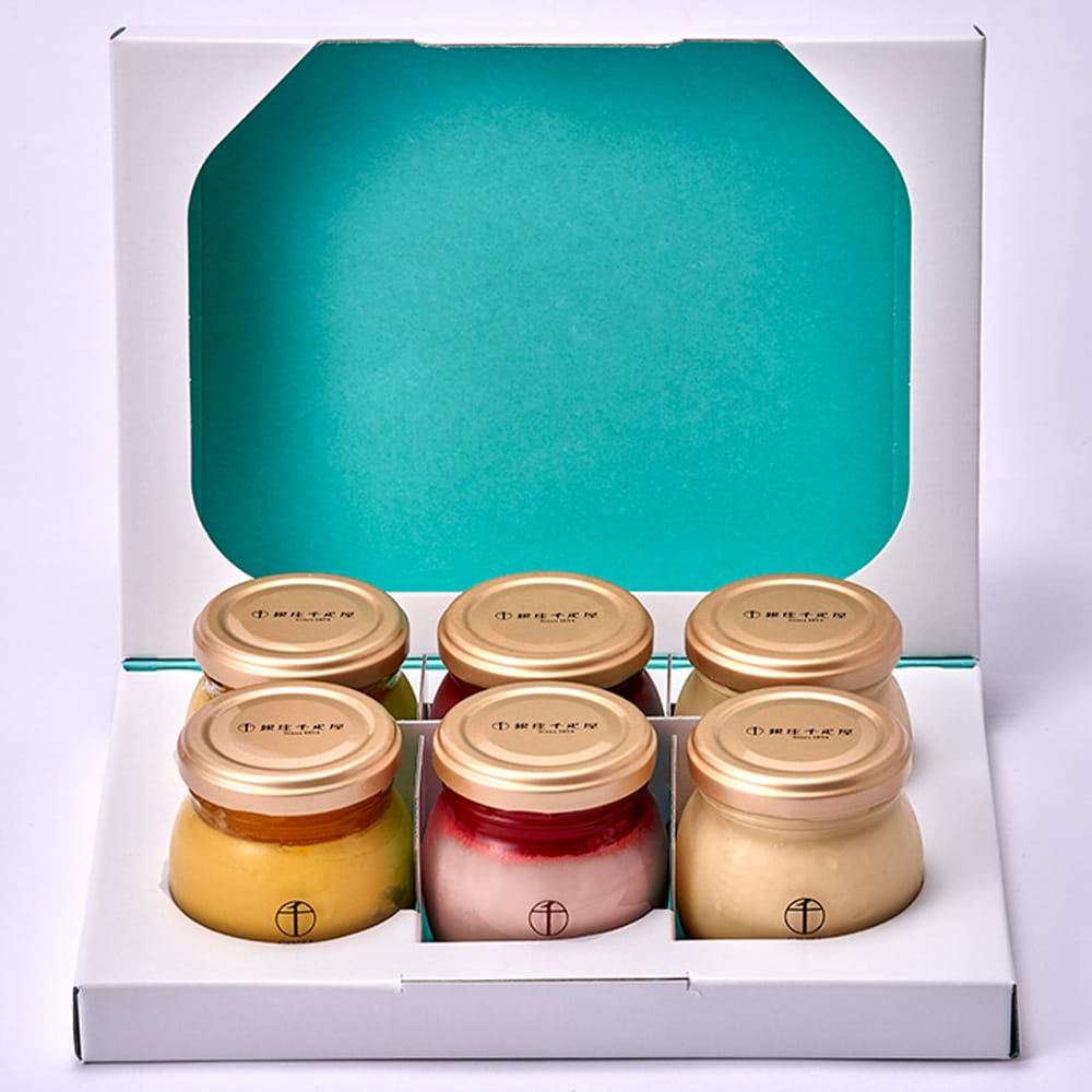 Ginza Senbikiya Ginza Pudding Assortment 6 Pieces × 1 Box