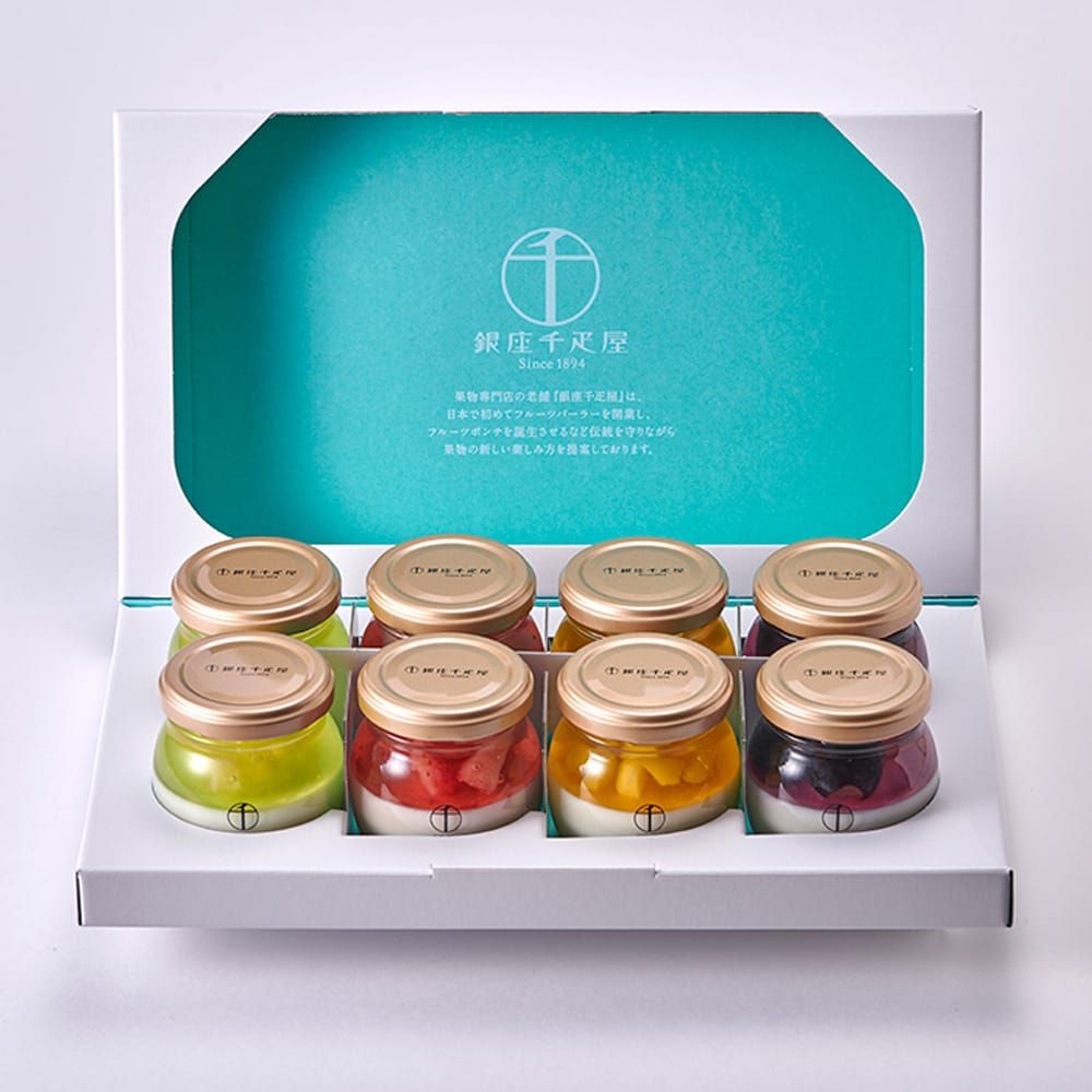 Ginza Senbikiya Ginza Fruit Almond Jelly Assortment × 1 Box
