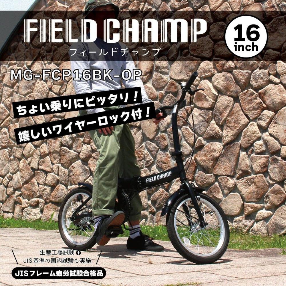 FIELD CHAMP 16-Inch Folding Bicycle BK (With Lock)