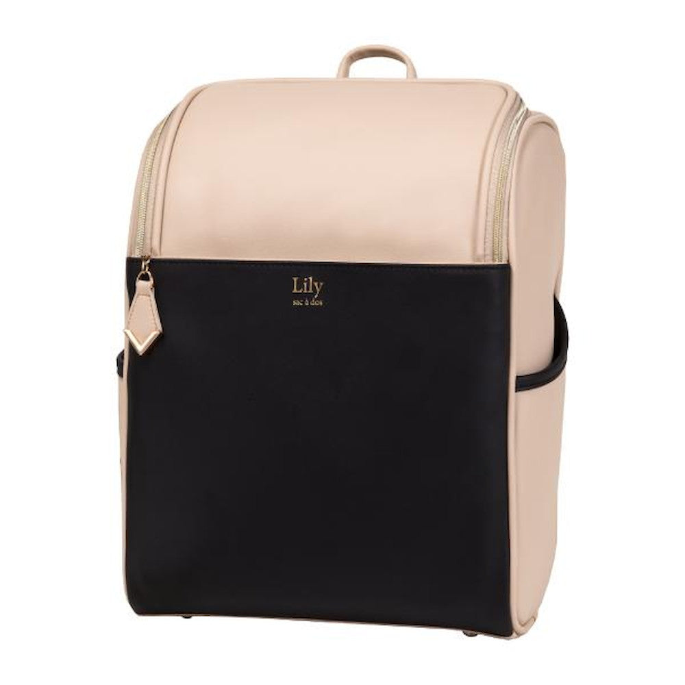 Backpack Lily Beige x Black Bag