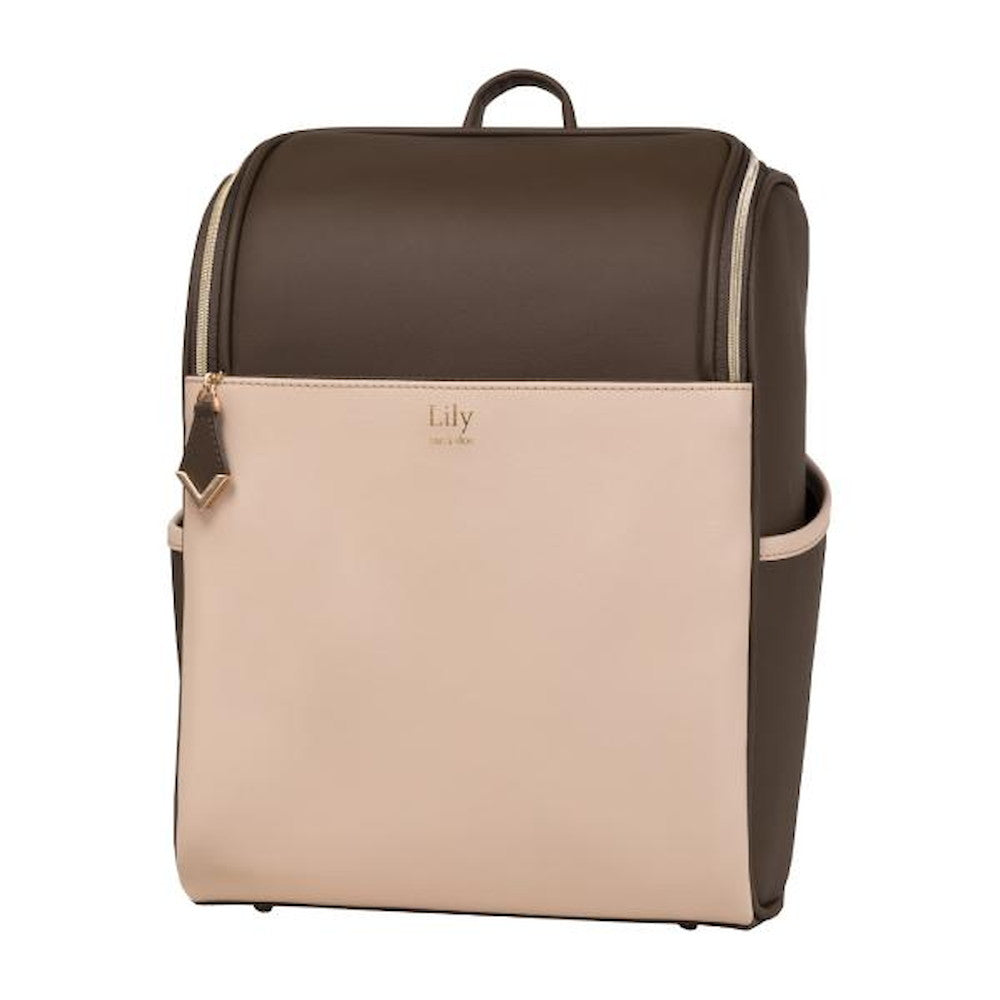 Backpack Lily Brown x Beige Bag