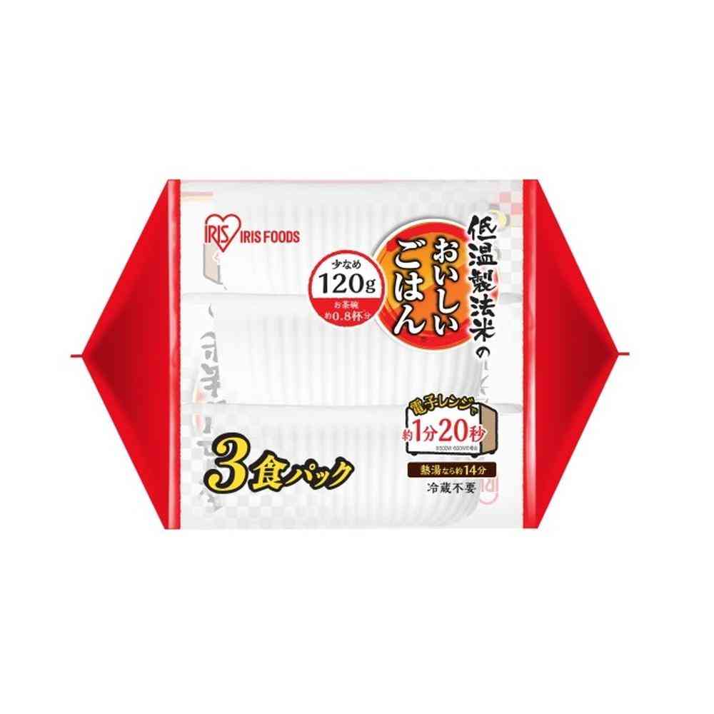 Iris Foods Delicious Rice - Low-Temperature Processed Domestic Rice 120g x 3 Packs