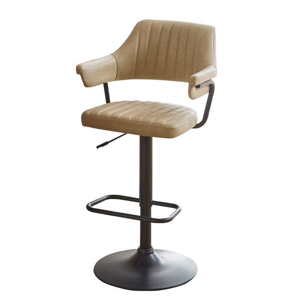 Spacious Armrest Bar Chair Cream CC-IZ-CM