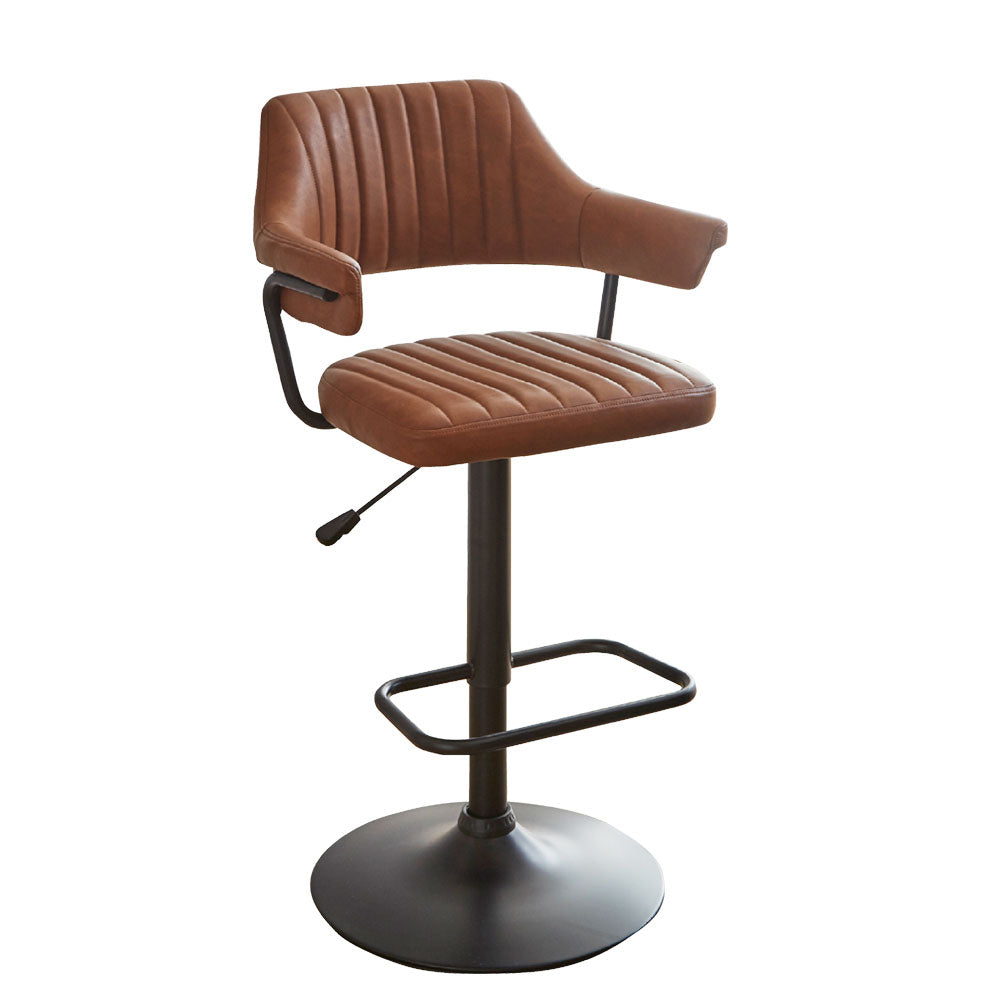 Spacious Armrest Bar Chair Light Brown CC-IZ