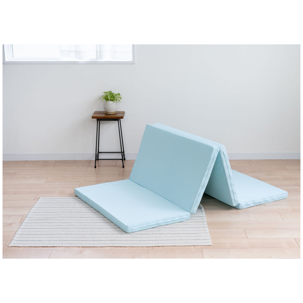 4-Fold Mattress - Single - 5 cm Thickness - Light Blue