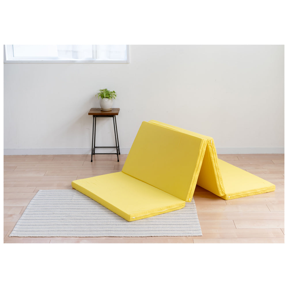 4-Fold Mattress - Single - 5 cm Thickness - Yellow