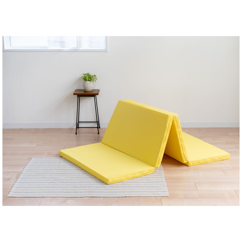 4-Fold Mattress - Single - 4 cm Thickness - Yellow