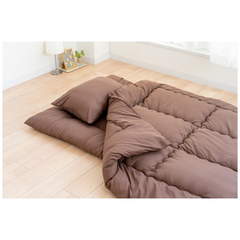 Washable Bedding Set 3 Pieces Single Brown