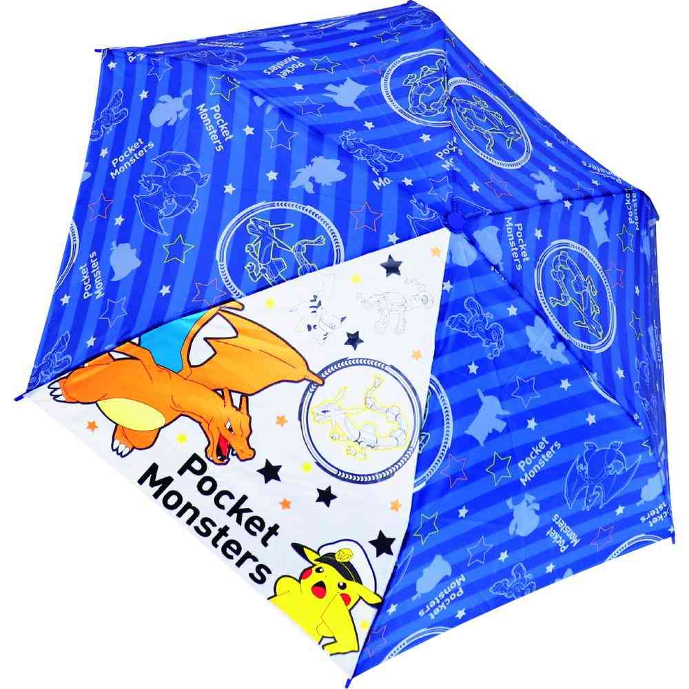 J's Planning Folding Umbrella Pokémon Navy Stripe - 1 Piece