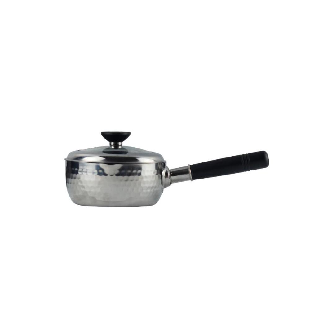 Snow Flat Pot with Glass Lid Stainless Steel 16cm