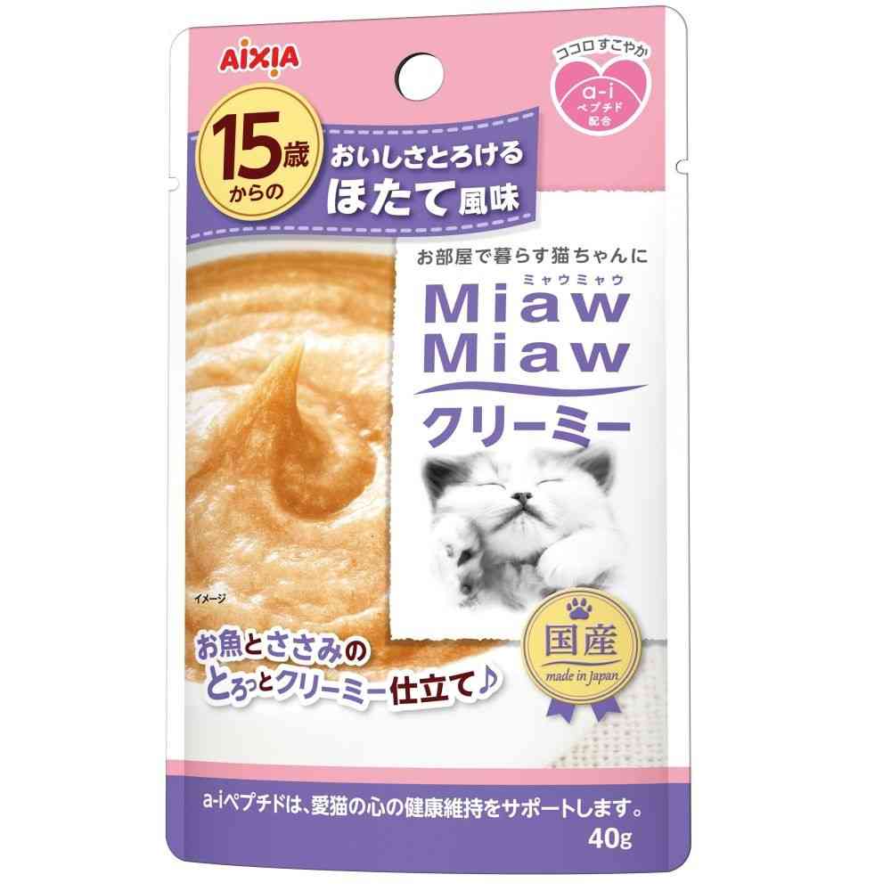 Aishia MiawMiaw Creamy for Cats 15 Years and Older Scallop Flavor 40g