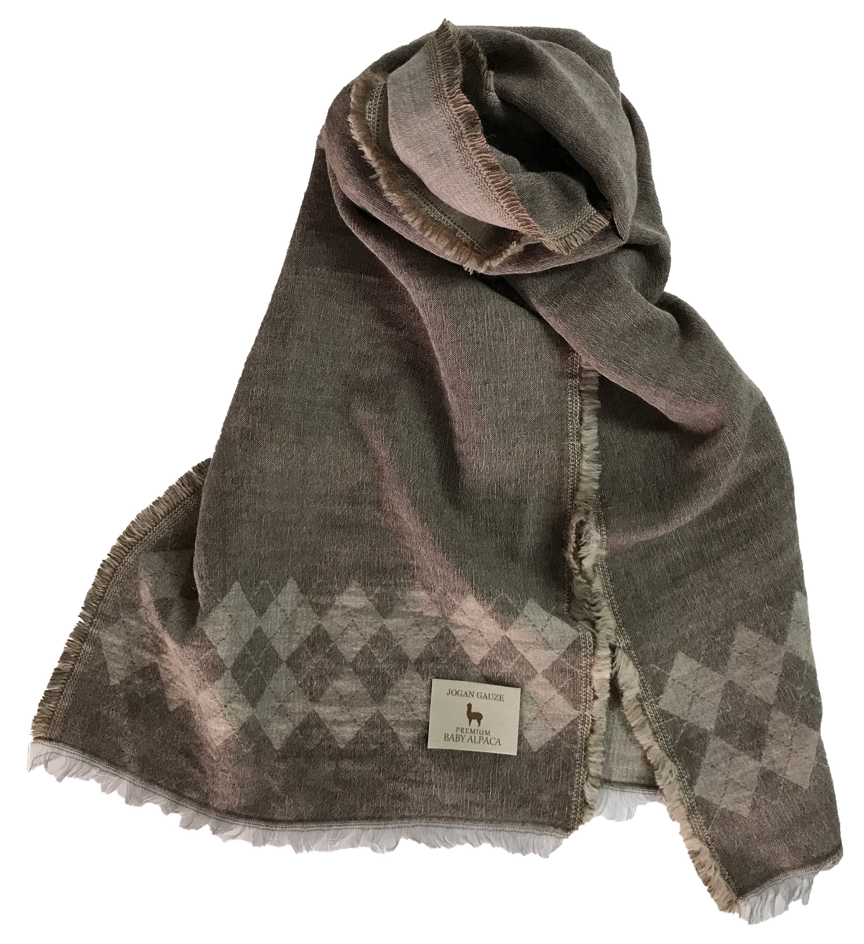 Z1151 Argyle Pattern Scarf Brown BAAG-800A