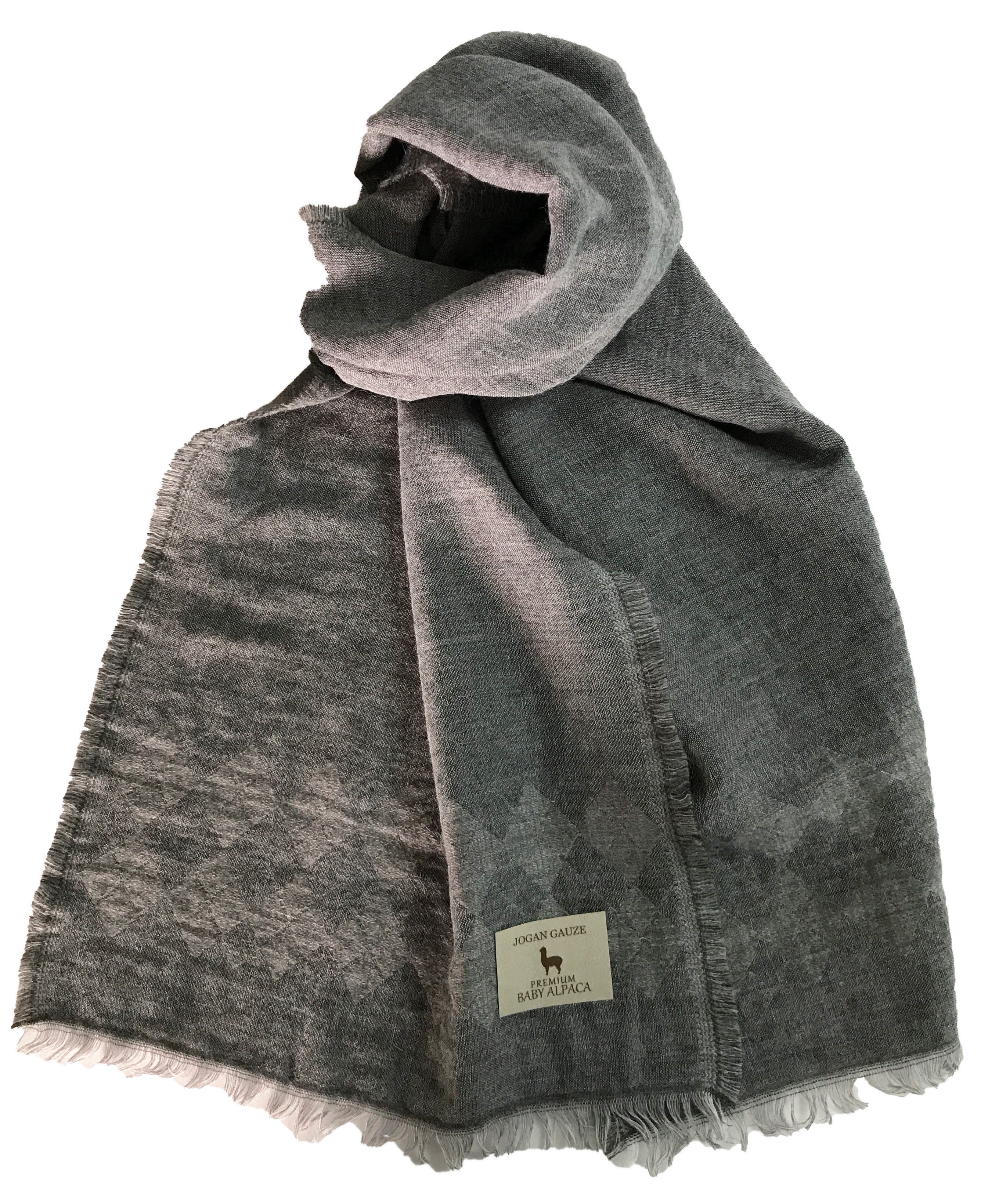 Z1152 Argyle Pattern Scarf Gray BAAG-800A