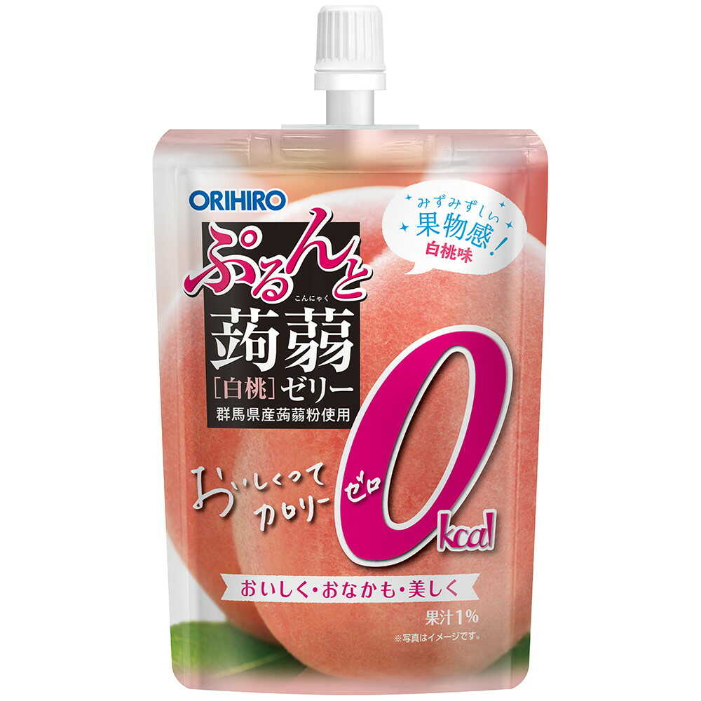 Orihiro Purun Konjac Jelly Standing Zero Calories White Peach 130g