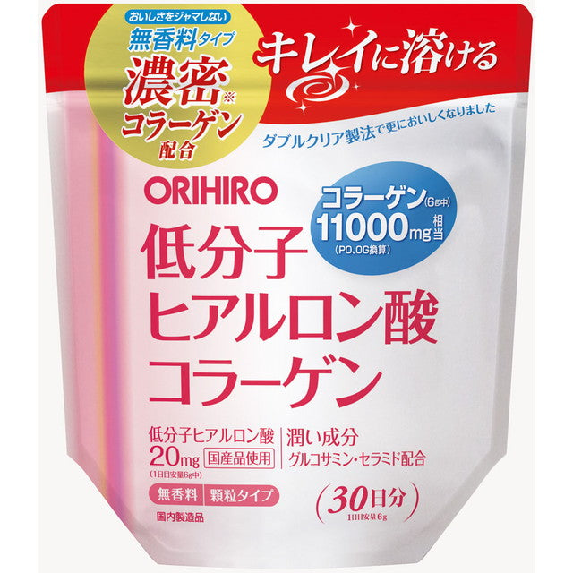 Orihiro Low Molecular Hyaluronic Acid Collagen Bag 180g