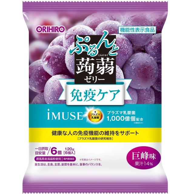 Orihiro Purun Konjac Jelly Plasma Lactic Acid Bacteria Grape 20g x 6 Packs