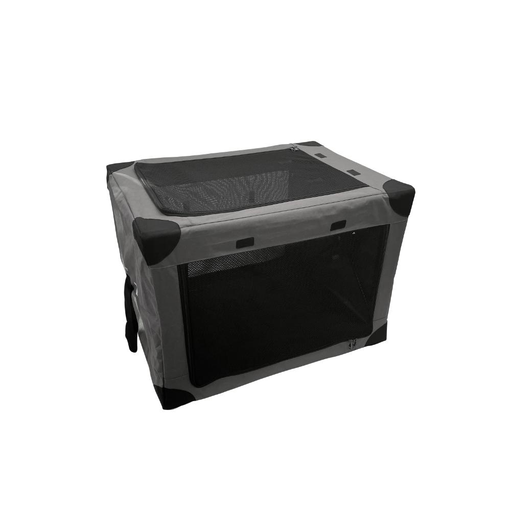 Dial Compact Crate One-Touch Dog M Gray