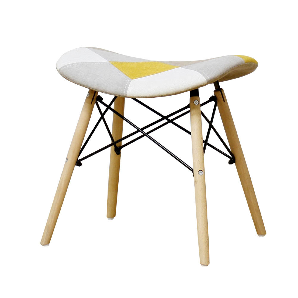 Cute Patchwork Stool Yellow CC-YD-ST-YE