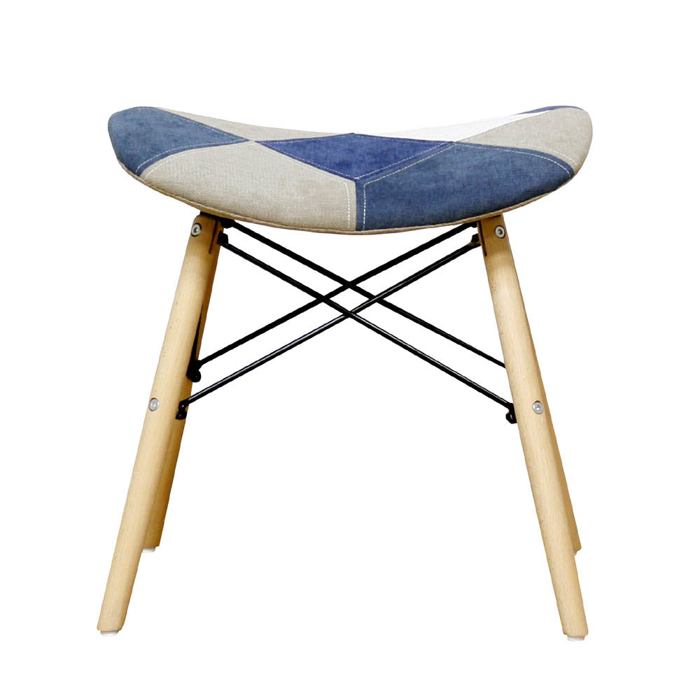 Cute Patchwork Stool Blue CC-YD-ST-BL