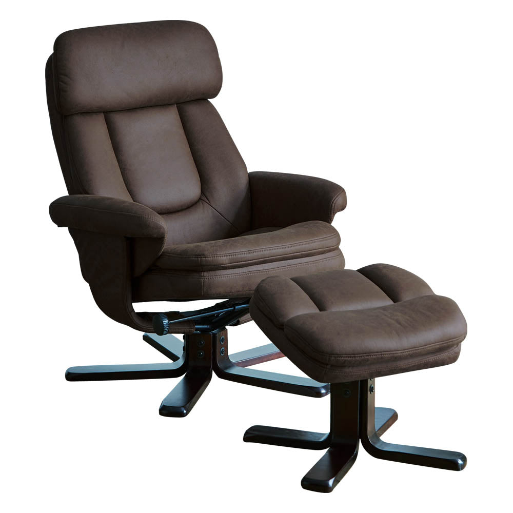 Personal Chair with Ottoman PC-MBL-DBR