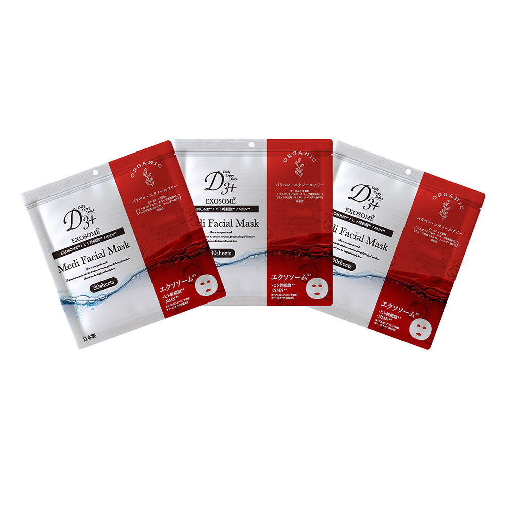 D3+ Medi Facial Mask Exosome 3 Bags Set 90 Sheets