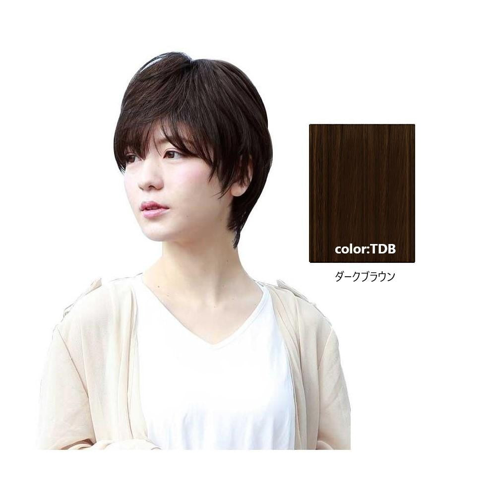 Priscilla Hat Wig Short Heat-Resistant TDB - Dark Brown