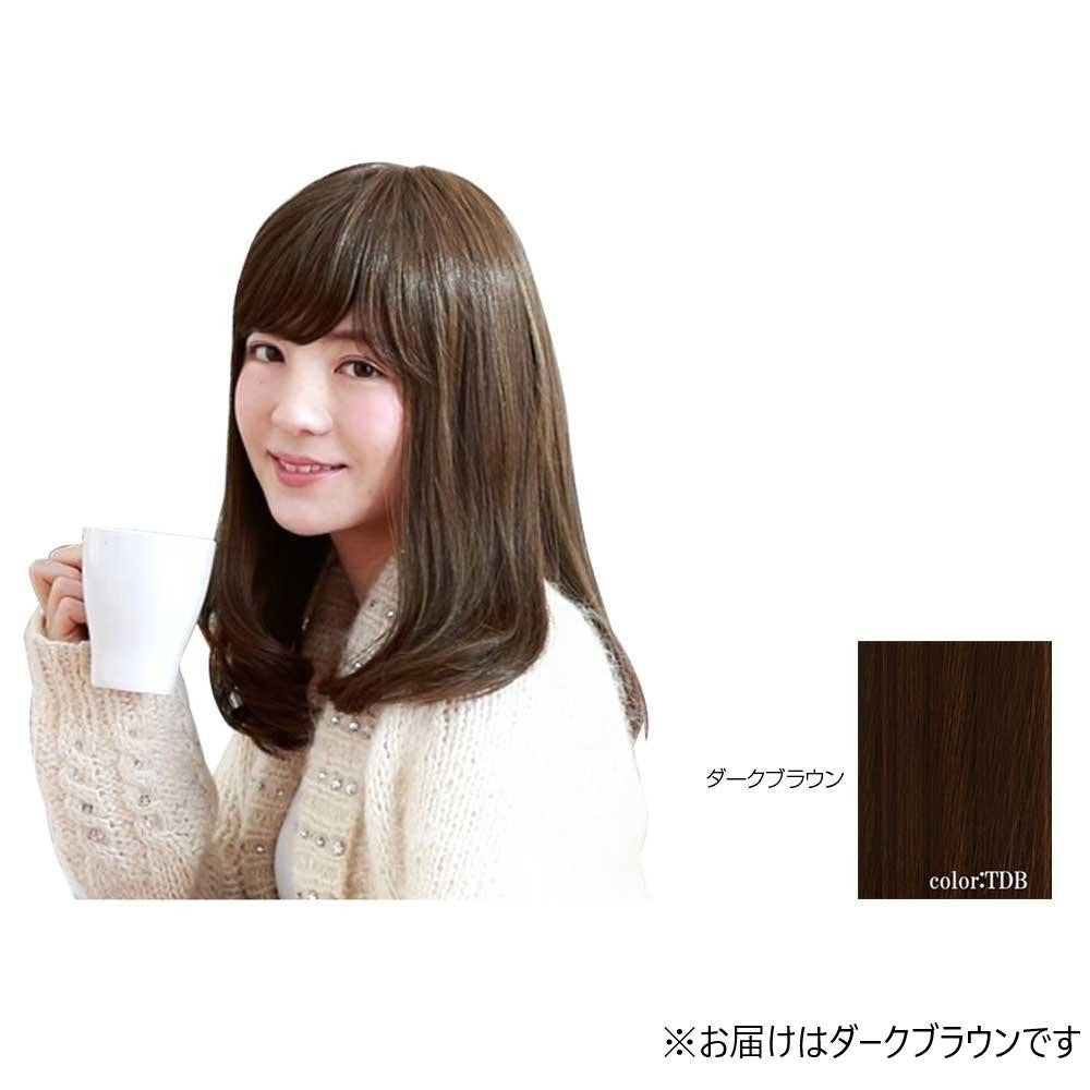 Priscilla Hat Wig Long Heat Resistant Dark Brown