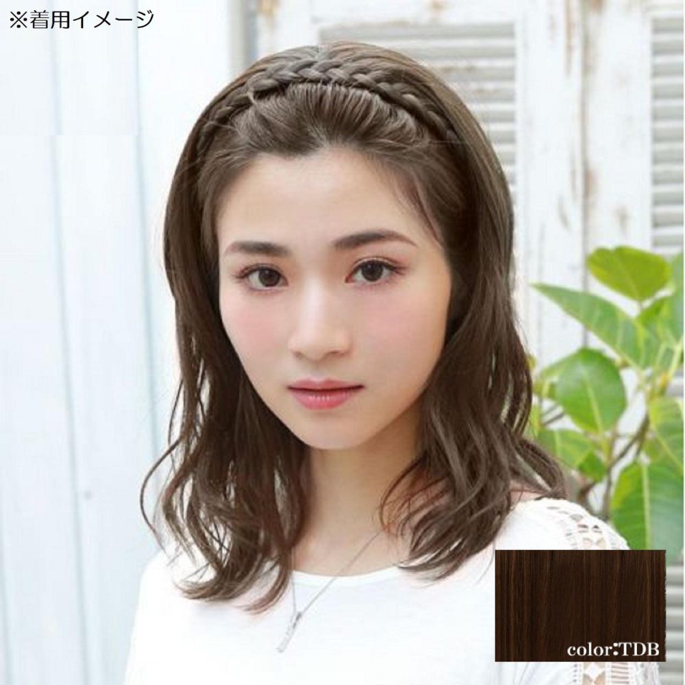 Priscilla Headband Hair Plus Braid Type Heat Resistant Dark Brown