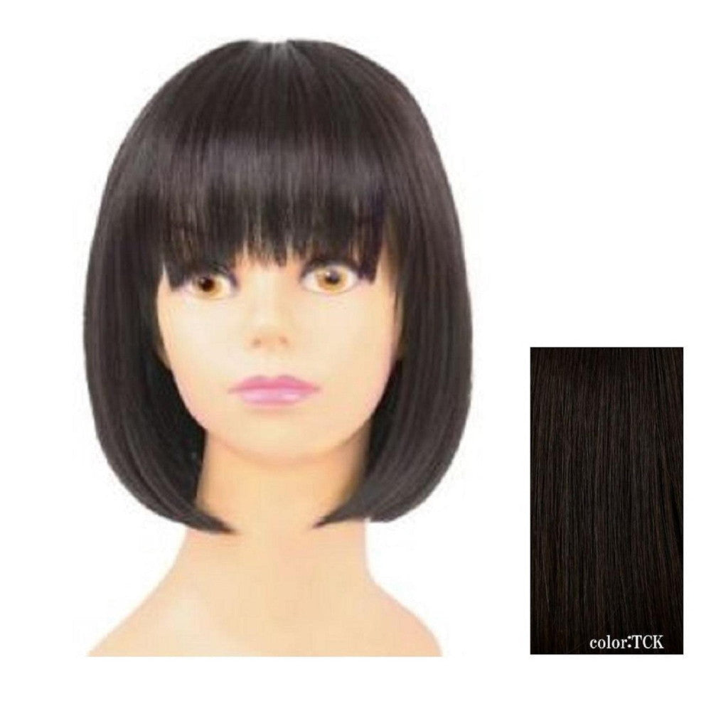 Priscilla Hat Wig Fit Bob Heat Resistant Chocolate Black