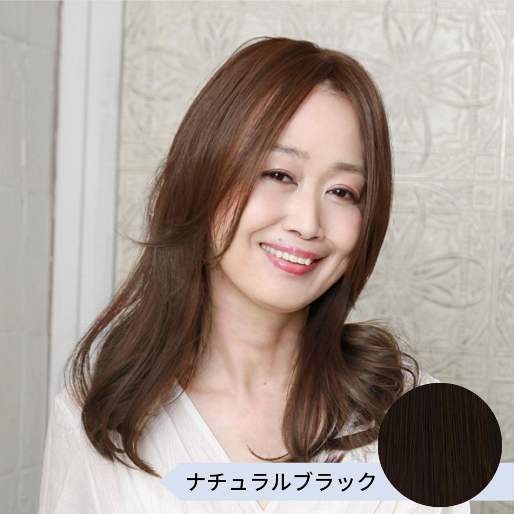 Priscilla Premium Gray Hair Cover Wig One-Length Long Type