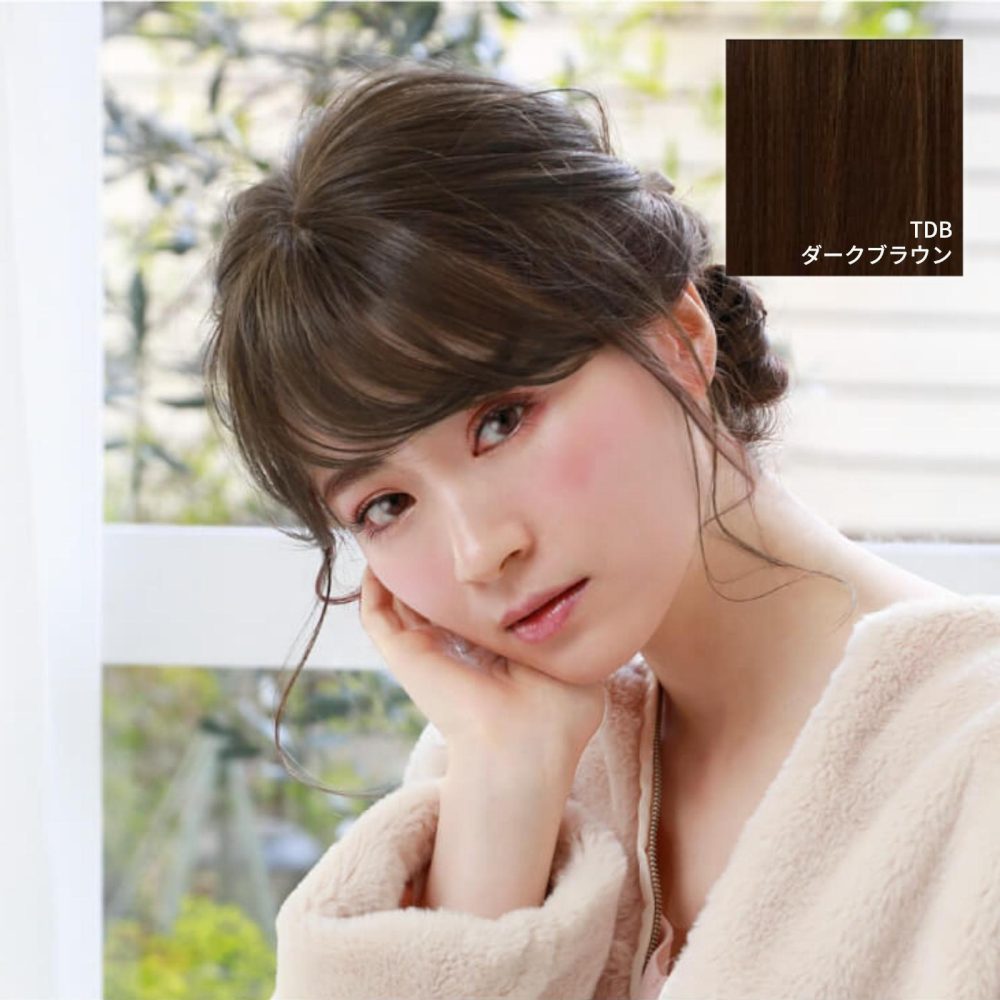 Priscilla Crown Bangs Wig Nuance Curl Bangs Heat Resistant