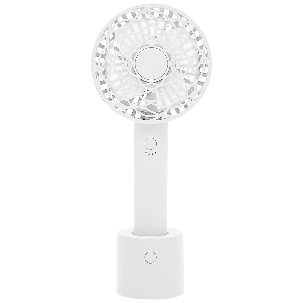 Trade One WINSY USB Rechargeable Auto Swing Fan Flower Type White