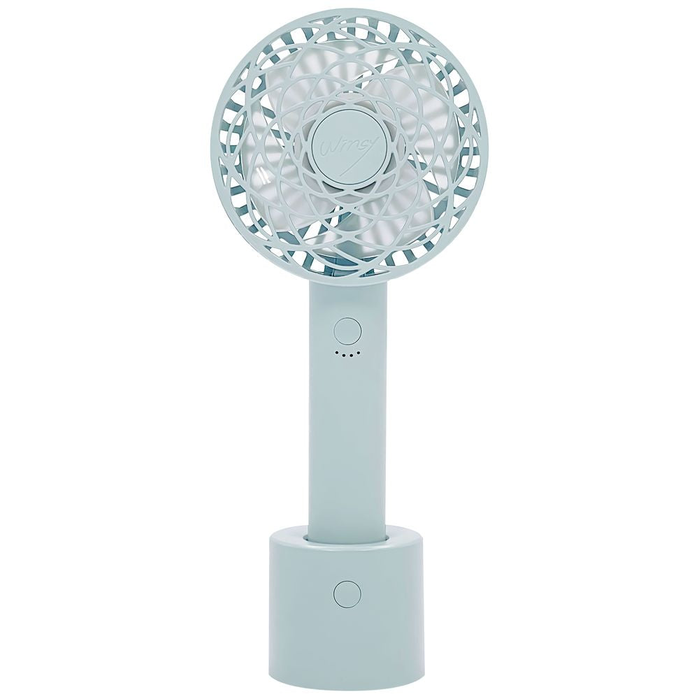 Trade One WINSY USB Rechargeable Auto Swing Fan Flower Type Blue