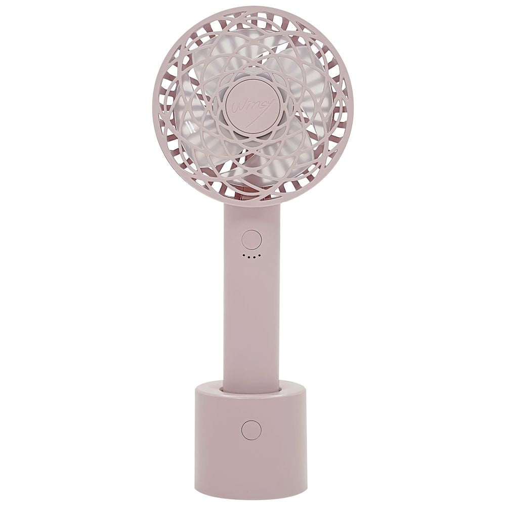 Trade One WINSY USB Rechargeable Auto Swing Fan Flower Type Pink