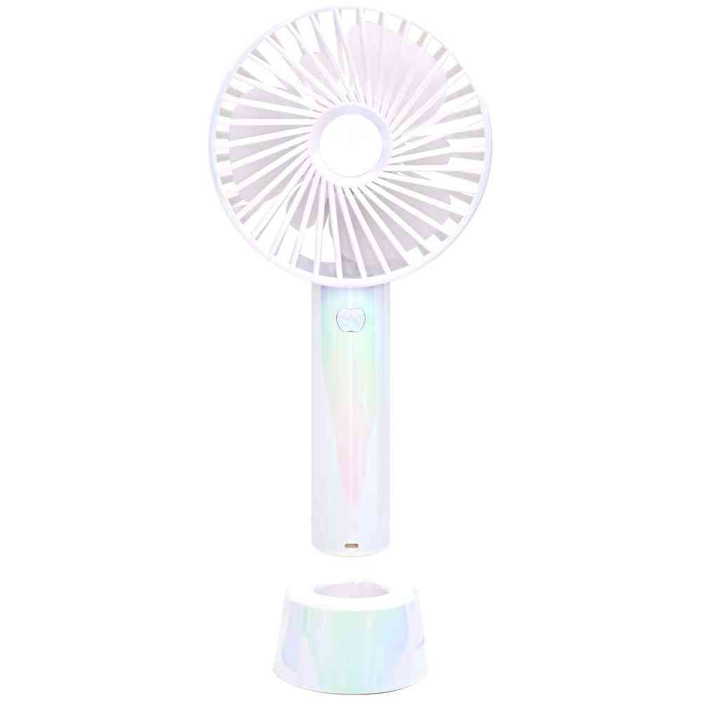 Trade One Wingy USB Rechargeable Handheld Fan with Stand / Aurora Color White 30936