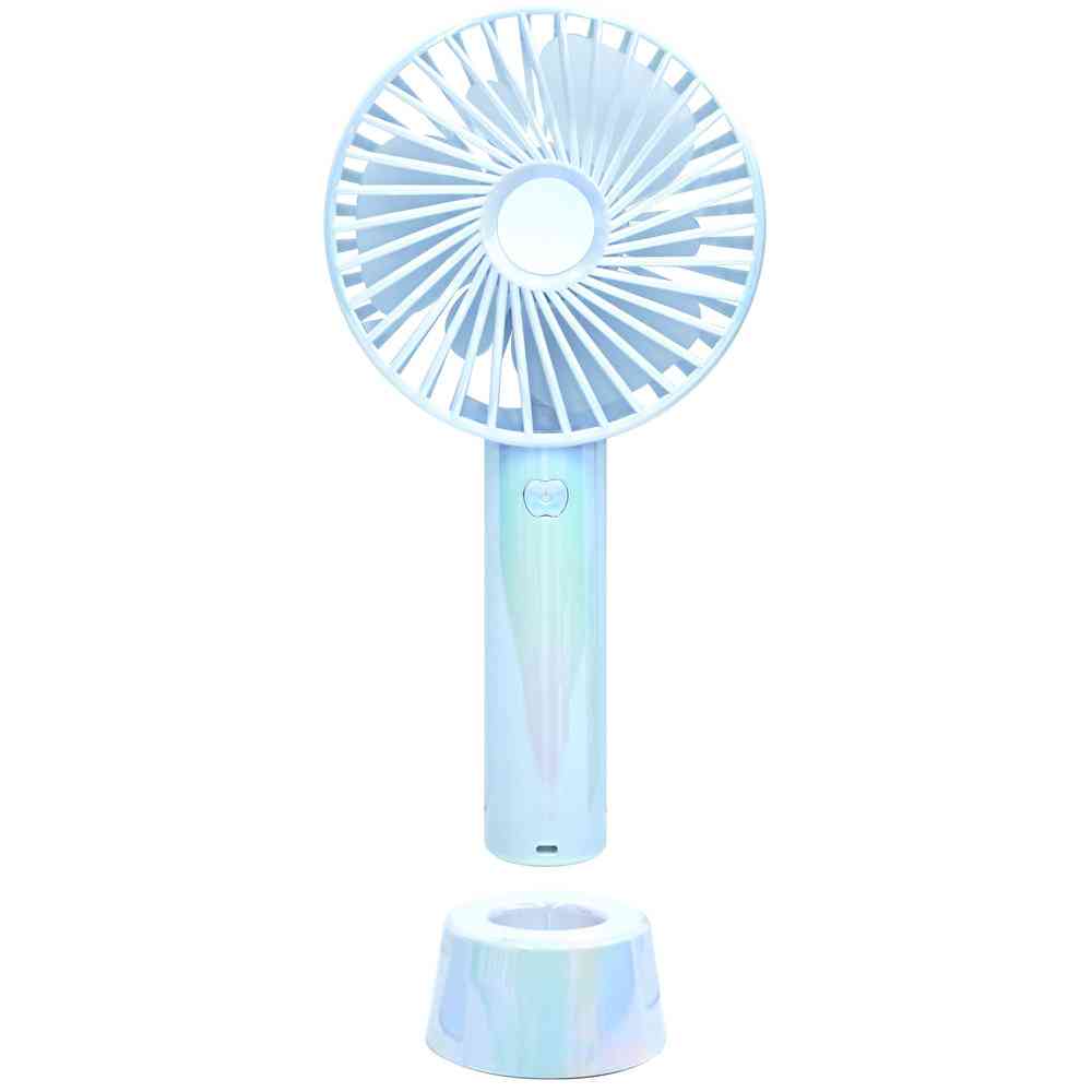 Trade One Wingy USB Rechargeable Handheld Fan with Stand / Aurora Color Blue 30937