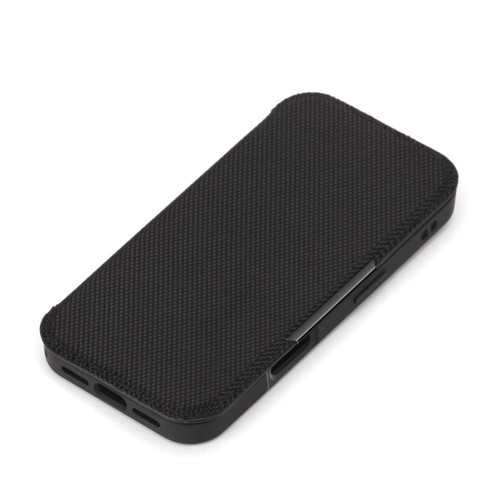 PGA iPhone 16 Glass Flip Case Nylon Mesh/Black PG-24AGF04BK 70g