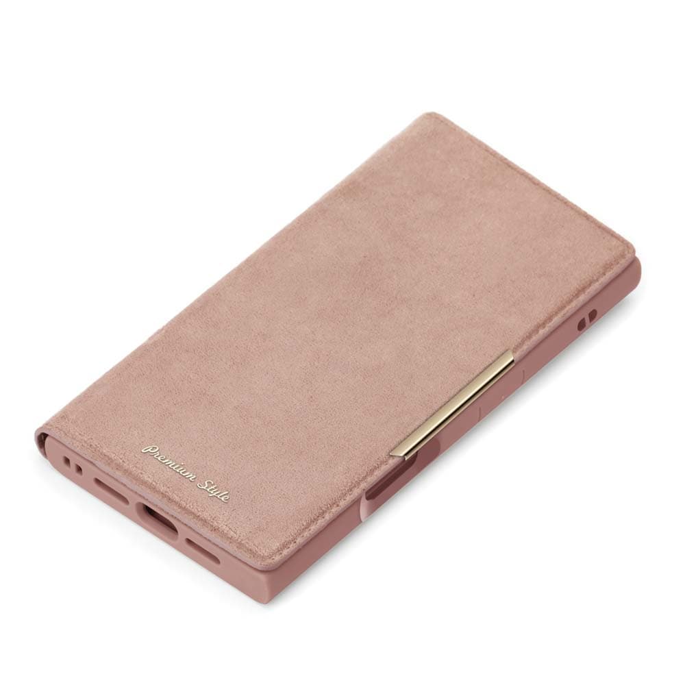 PGA iPhone 16 Clear Flip Case Suede/Pink PG-24ACF06PK 70g