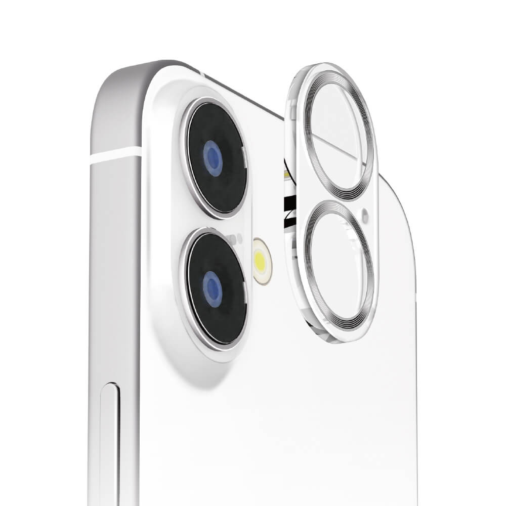 PGA iPhone 16/16 Plus Dual Camera Full Protector Clear/Silver