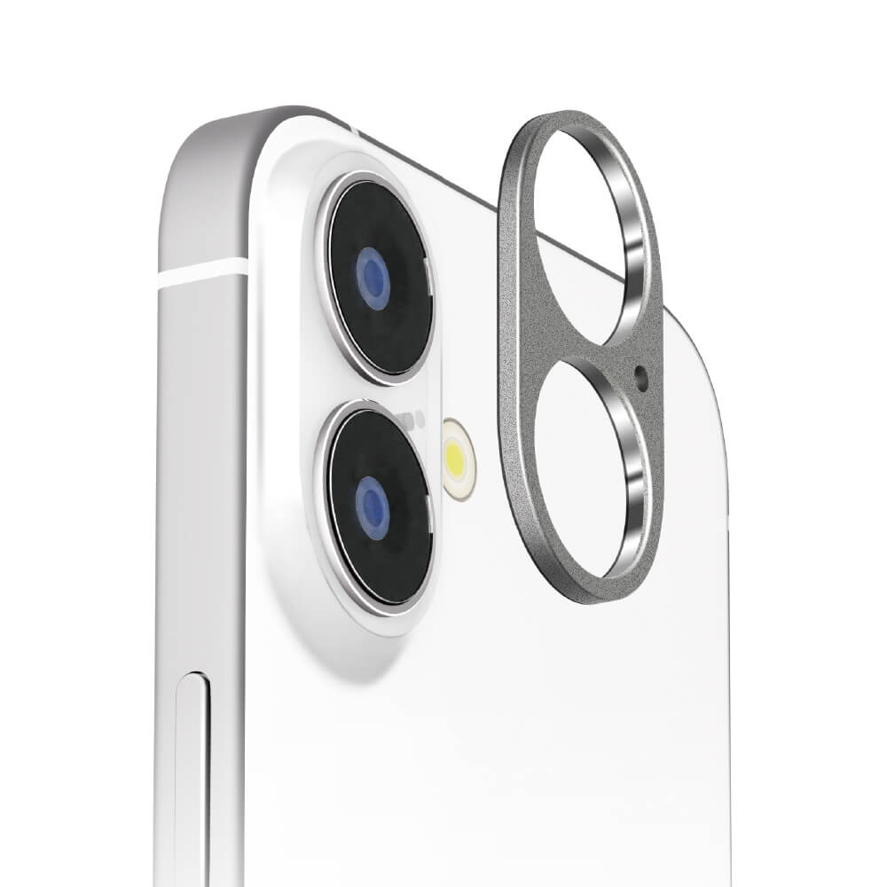 PGA iPhone 16/16 Plus Dual Camera Lens Frame Aluminum/Silver 2g