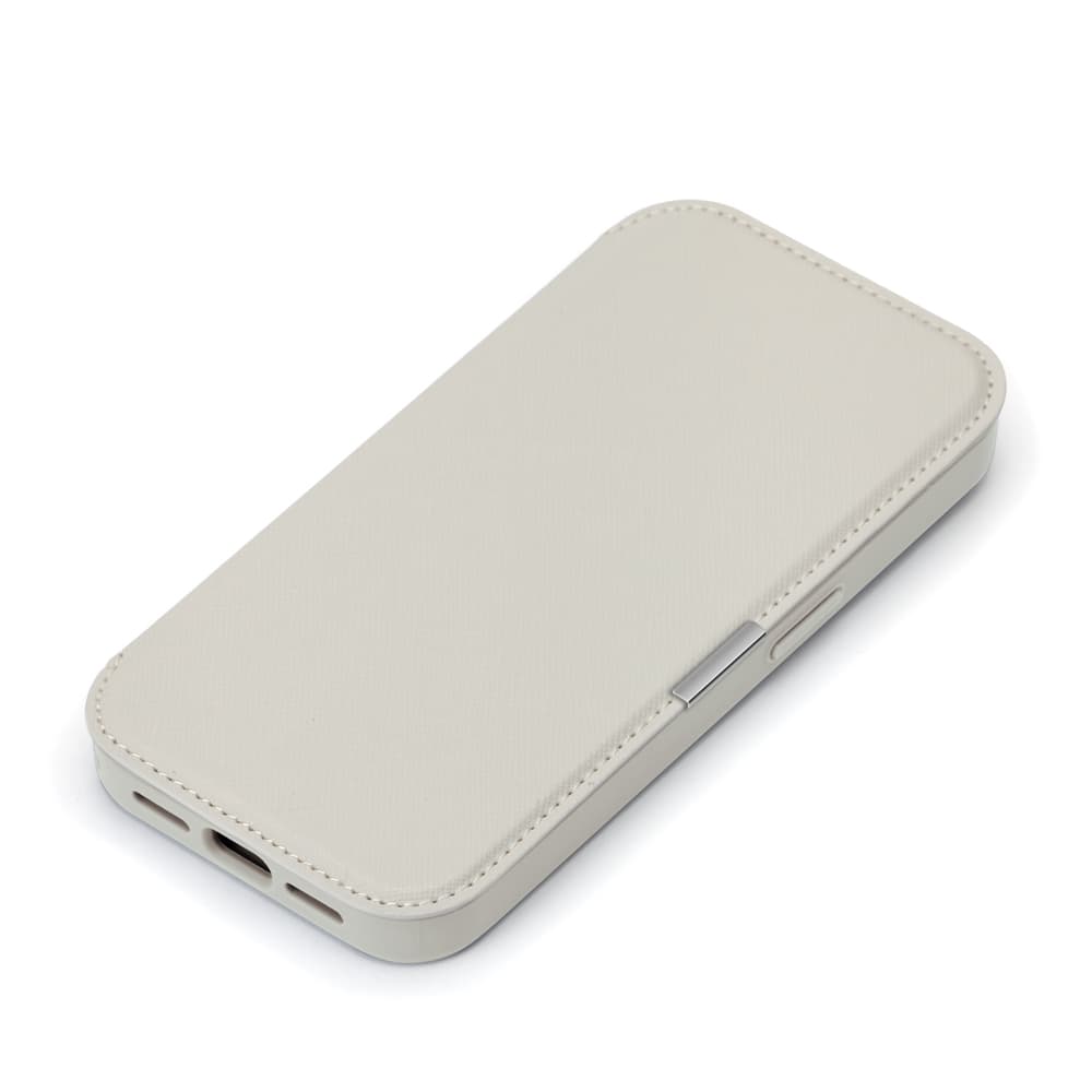 PGA iPhone 17 Glass Flip Case Saffiano Gray PG-25AGF05GY 65g