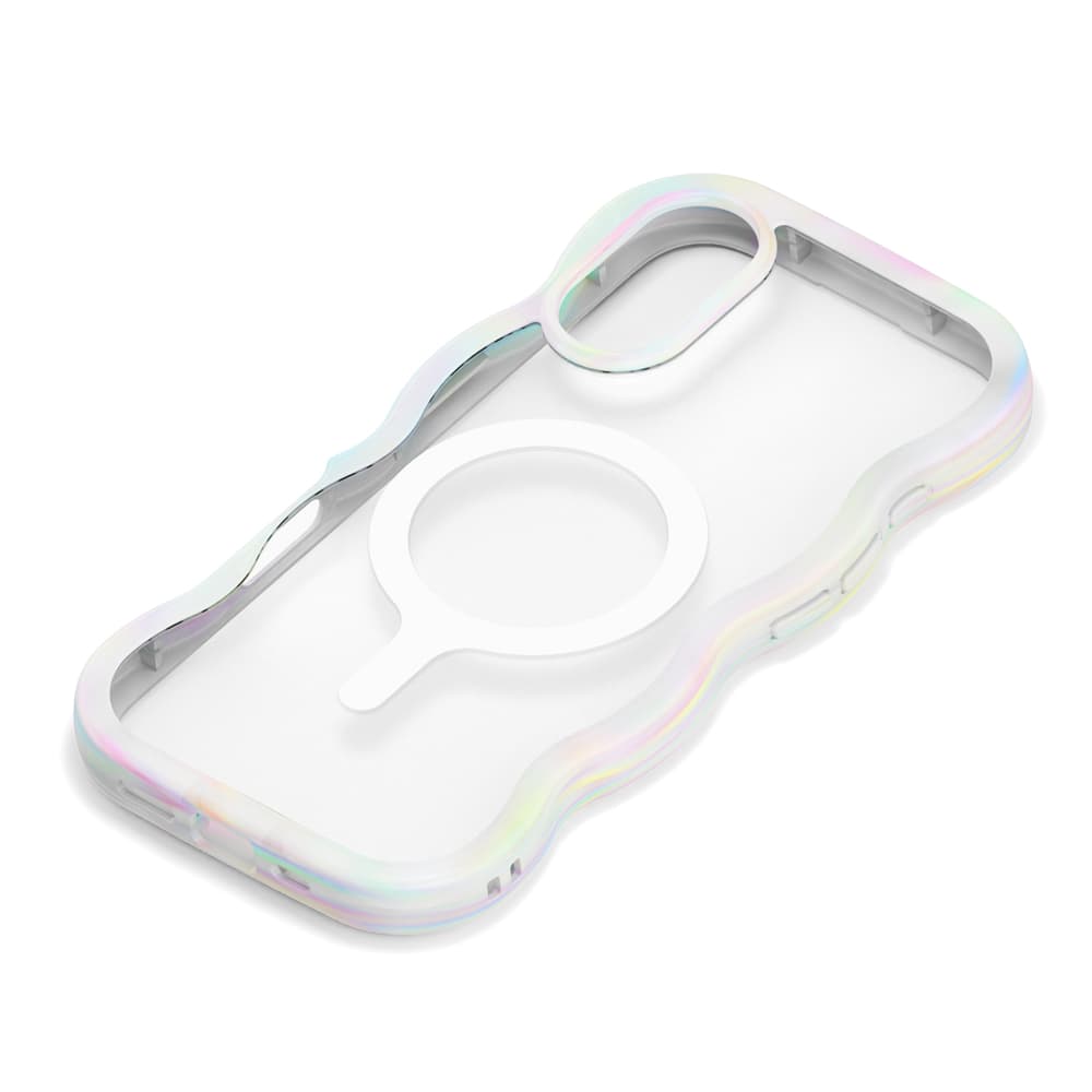 PGA MagSafe Compatible Wave Case for iPhone 17 - Aurora White PG-25AMW04WH 35g