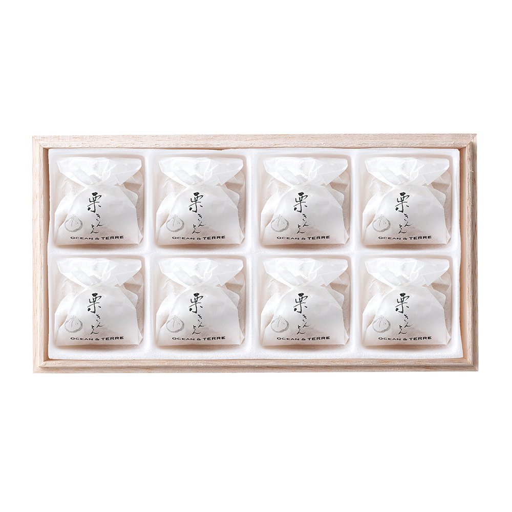 Nakatsugawa Specialty Sweets Chestnut Kinton 8 Pieces in Wooden Box A1000